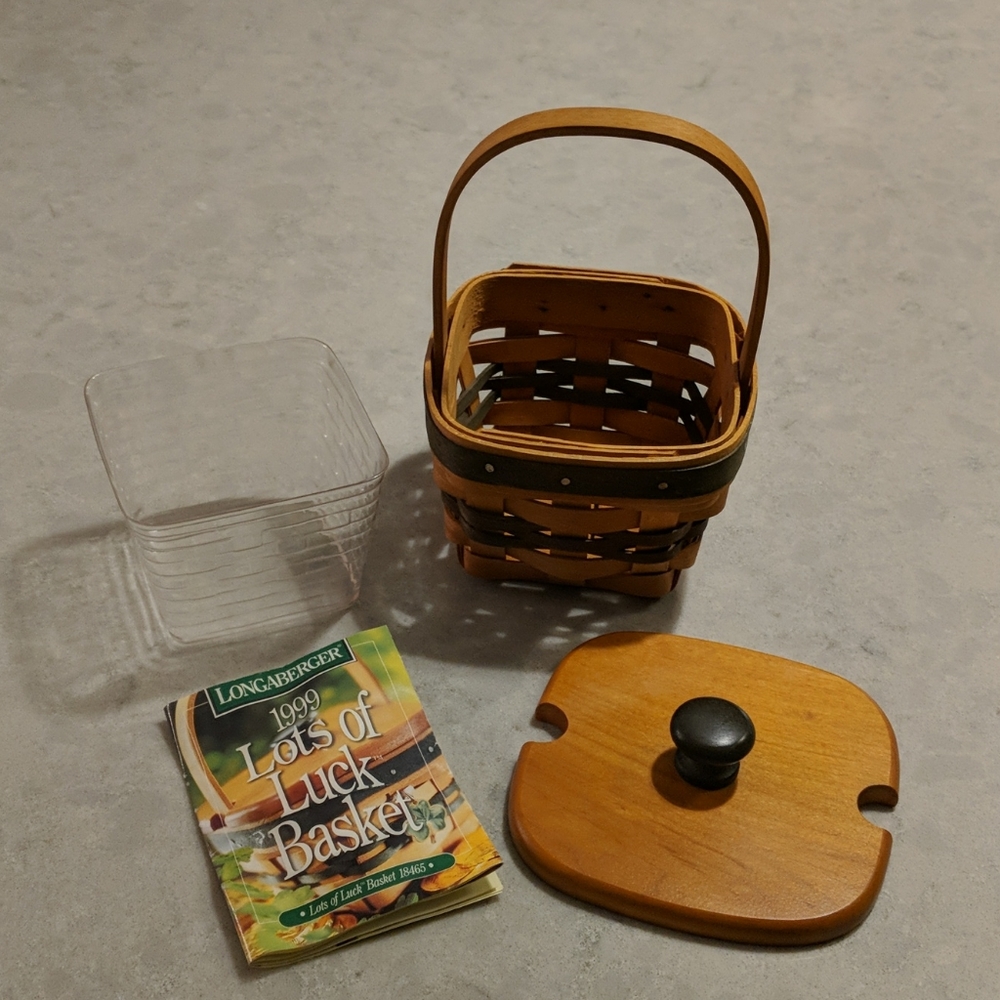 Longaberger 1999 Lots of Luck Basket Set
